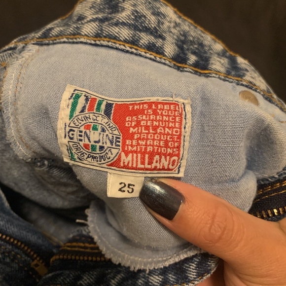 Vintage 80s Millano Italian Gold Denim - Picture 2 of 4